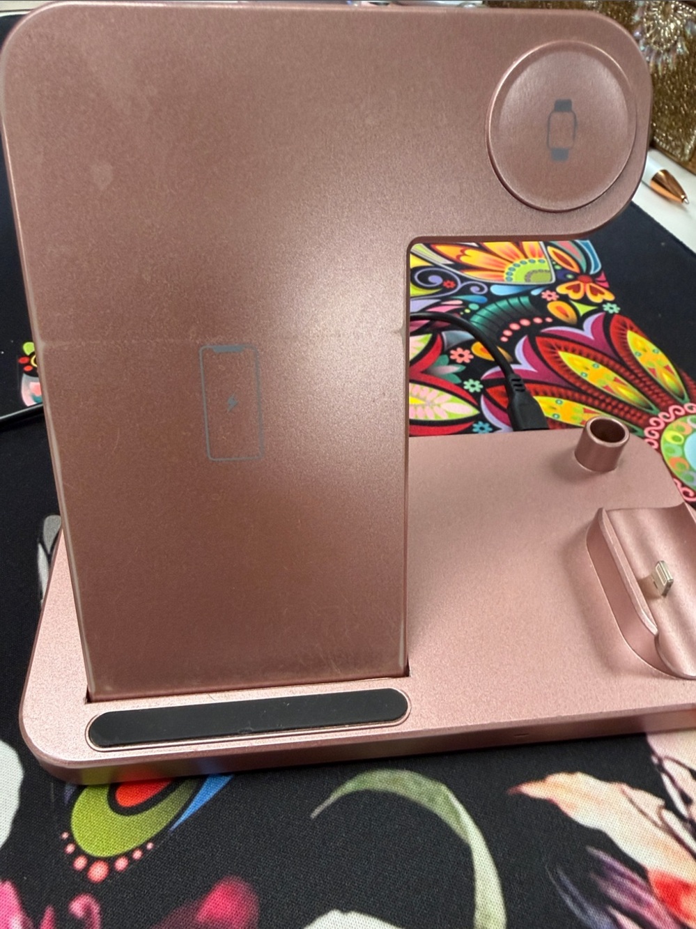 4-in-1 Rose Gold Wireless Charging Stand